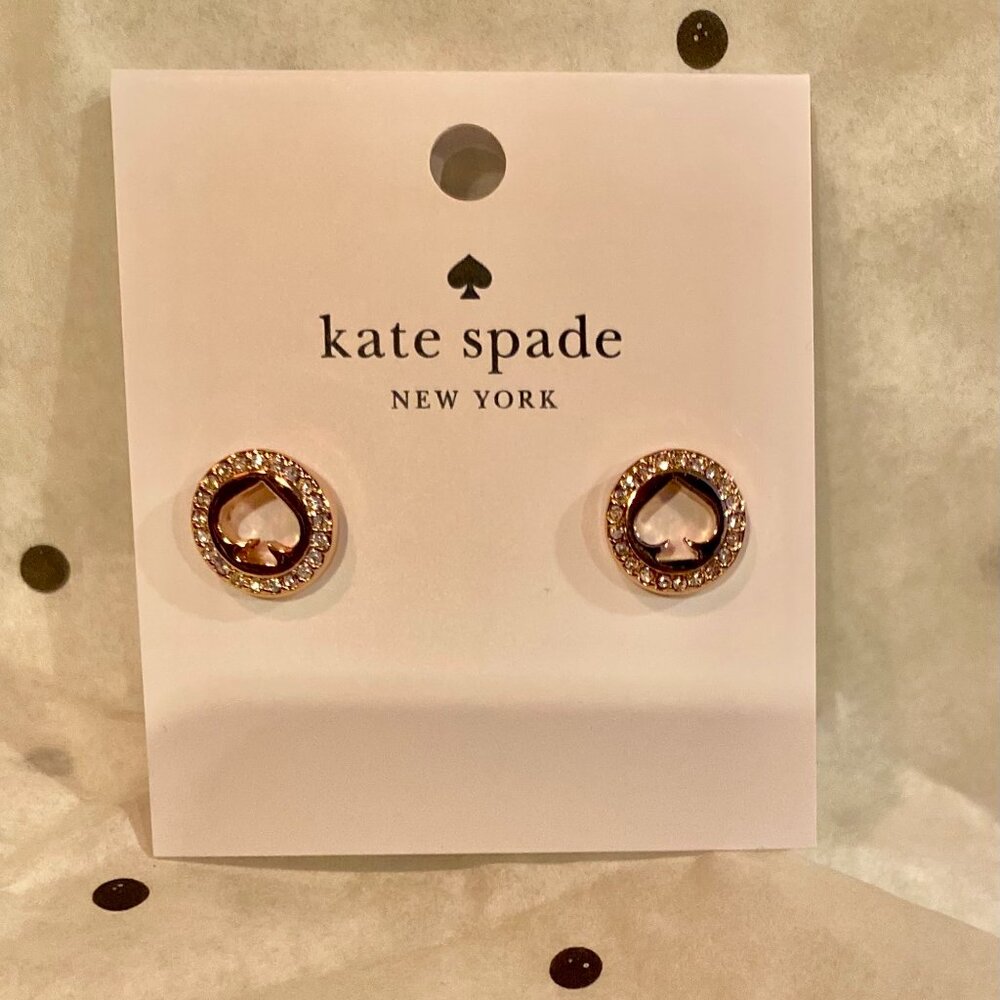 Kate Spade rose gold earrings.